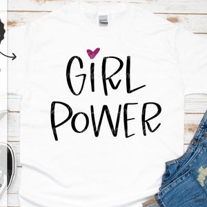 Archivo SVG Girl Power - Cricut SVG - Archivo Cricut - Descarga Cricut - Archivo de silueta - Empoderamiento de las mujeres - Empoderar a las jóvenes - Retro Svg
