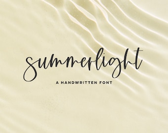 Summerlight Script Font - Modern Script Font, Cricut Fonts, Procreate Fonts, Signature Fonts, Handwriting Fonts, Brush Fonts, Modern Fonts