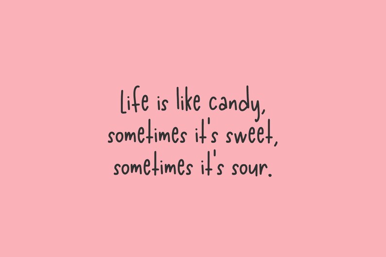 Candy Wrapper Font: Fun Handwritten Sans Font for Cricut - Etsy