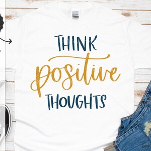 Piense en pensamientos positivos Svg - Paz y Amor SVG - Cricut SVG - Archivo Cricut - Descarga Cricut - Archivo de silueta - Signo de paz Svg - Hippie Svg