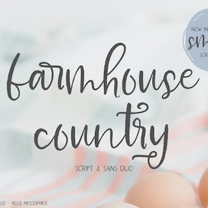 Farmhouse Country Font Duo: Rustic Script & Sans - Cricut, Procreate