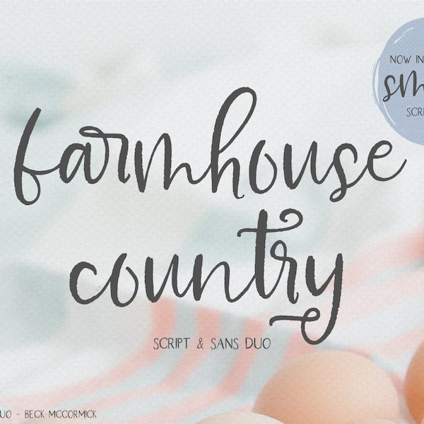Farmhaus Landhaus Schriftart Duo: Rustic Script & Sans - Cricut, Procreate