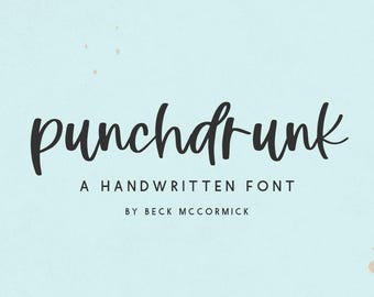 Punchdrunk Script Font: Modern Handwritten Font for Cricut