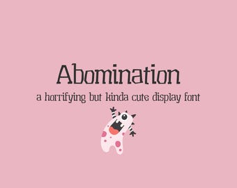 Abomination Display Font: Cricut Font, Halloween Fonts