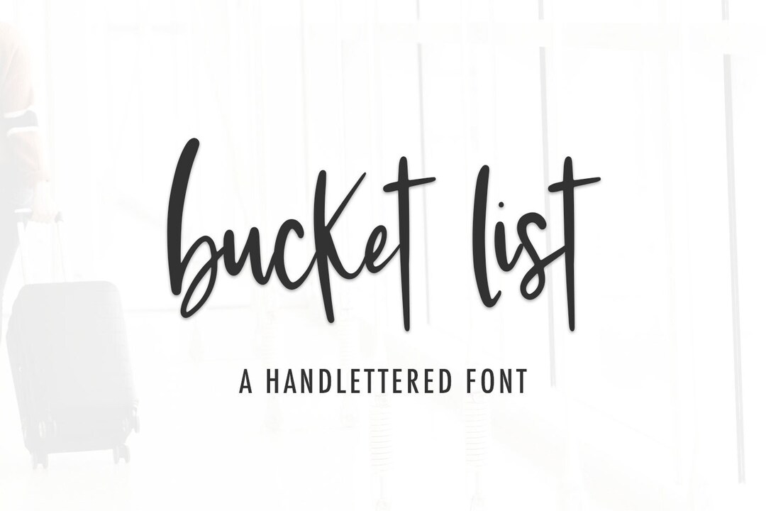 Bucket List Font Modern Script Font Cricut Fonts Procreate Etsy
