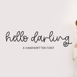 Hello Darling police cursive - police script moderne, polices Cricut, police Procreate, police de calligraphie, police d'écriture manuscrite, police de mariage, police moderne