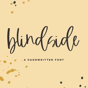 Fuente Blindside: Caligrafía moderna, fuente manuscrita, fuentes para Cricut, fuente para Procreate, letras a mano, fuentes manuscritas, fuentes para logotipos