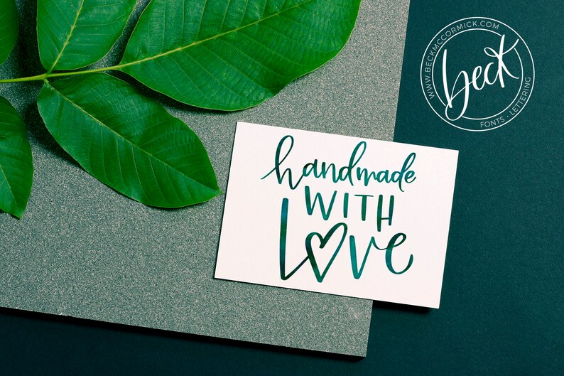 Download Handmade with Love SVG Love Heart Silhouette Cut File | Etsy
