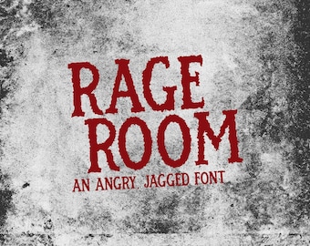 Rage Room Serif Font: Halloween Fonts, Textured Font