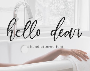 Hello Dear Script Font: Modern Cursive Calligraphy