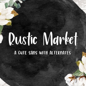 Rustic Market Sans Font - Fun Fonts, Crafting Fonts, Fonts for Cricut, Cute Font, Fonts for Procreate, Cricut Font, Quirky Handwritten Font