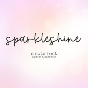 Sparkleshine Script Font: Modern Handwriting for Cricut & Procreate