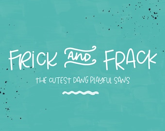 Frick and Frack Sans Font - Fun Font, Crafting Fonts, Fonts for Cricut, Cute Font, Fonts for Procreate, Cricut Font, Quirky Handwritten Font