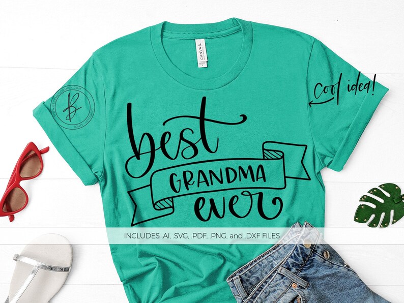 Download Best Grandma Ever SVG File Mom Silhouette Cut File | Etsy