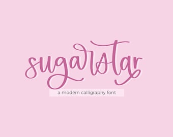 Sugarstar Script Font: Modern Calligraphy with Ligatures
