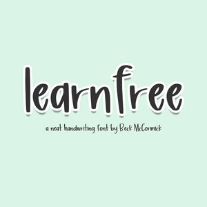 Learnfree Sans Font - Fun Fonts, Crafting Fonts, Fonts for Cricut, Cute Font, Fonts for Procreate, Cricut Font, Quirky Handwritten Font