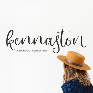 Kennaston Script Font: Bouncy Calligraphy, Modern Cursive
