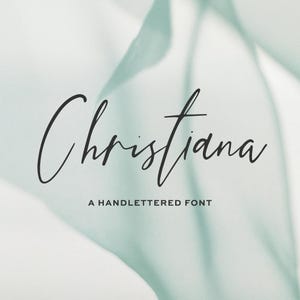 Christiana Font - Modern Calligraphy, Handwritten Script Font, Fonts for Cricut, Procreate Font, Wedding Fonts, Handwriting Font, Logo Fonts
