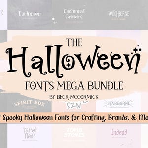 Halloween Font Mega Bundle: 31 Spooky Fonts for Cricut, Procreate, Silhouette, Goodnotes
