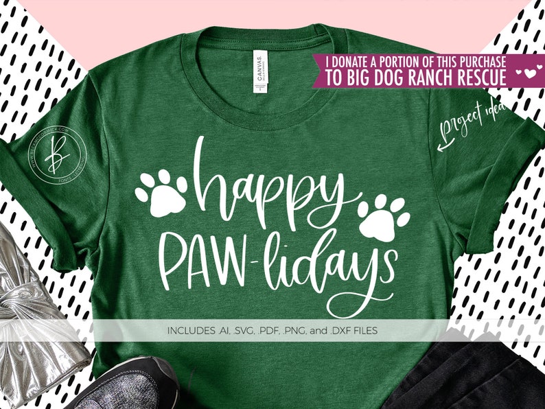 Happy Pawlidays SVG Silhouette Cut File Instant Download - Etsy Canada