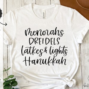 Menorahs Dreidels Latkes Lights SVG - fichier Cricut - téléchargement immédiat Cricut - Instant Download Silhouette - Hanoucca SVG - Menorah Svg