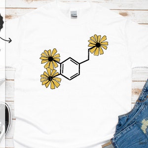 Dopamine SVG - SVG de structure moléculaire - Science Svg - téléchargement immédiat Cricut - Cricut Svg - Svg de molécule de dopamine - hormone du bonheur