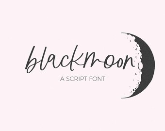 Blackmoon Script Font: Handwriting Font with Ligatures