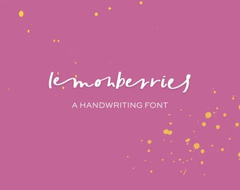 Lemonbeeren Schreibschrift: Schreibschrift mit Ligaturen