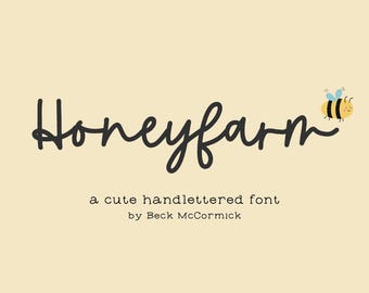 Honeyfarm Script Font – Cursive Monoline Font