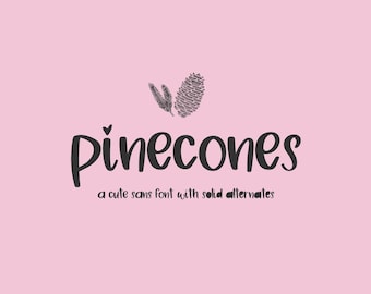 Schriftart Pinecones Sans: Schriftarten für Lehrer, Goodnotes-Schriftart (OTF, TTF, Webfont)