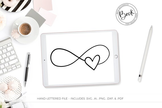 Infinity Heart Svg File Infinity Love Silhouette Cut File Etsy