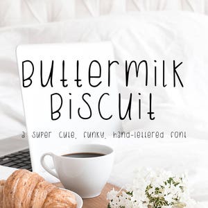 Buttermilk Biscuit Font: Fun Handwritten Font for Cricut & Procreate