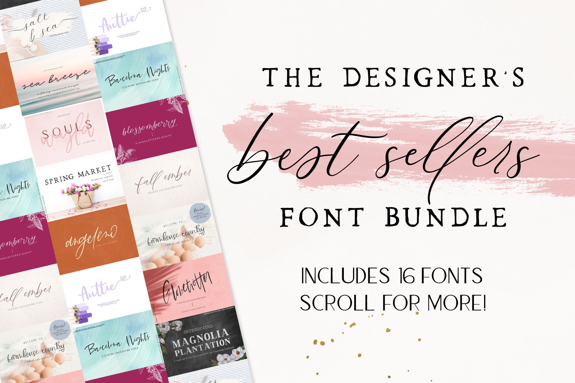 Download The Best Sellers Font Bundle Rustic Font Shabby Chic Font Etsy