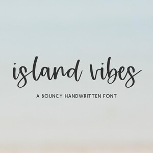 Island Vibes Script Font: Modern Calligraphy (OTF, TTF, Webfont)