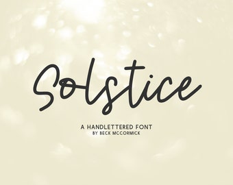 Solstice Script Font: Modern Handwriting Font