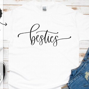 Besties SVG - Silhouette Cut File - Sofortiger Download für Cricut - Sofortiger Download Silhouette - Best Friends SVG - Friends Forever SVG