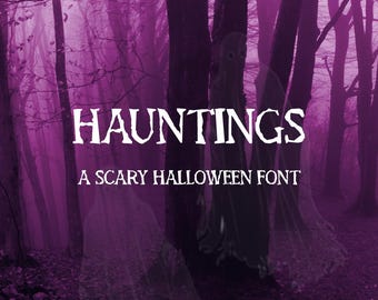Hauntings Display Font: Scary Halloween Font for Cricut & Procreate