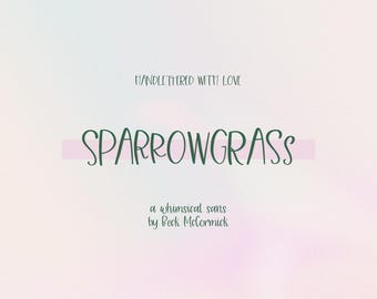 Sparrowgrass Sans Font: Quirky Ligature Font (OTF, TTF, Webfont)