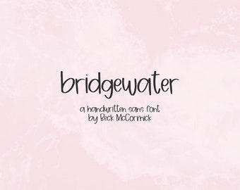 Bridgewater Font - Fun Font, Crafting Fonts, Goodnotes Font, Cute Font, Procreate Font, Cricut Font, Quirky Handwritten Font, Note taking