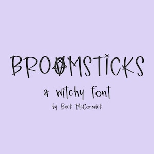 Besenstiel-Schrift - Witchy-Schrift, Cricut-Schrift, Procreate-Schrift, Halloween-Schrift, Ouija, Spooky-Schrift, Logo, Scary-Schrift, Sans-Schrift, Handschrift