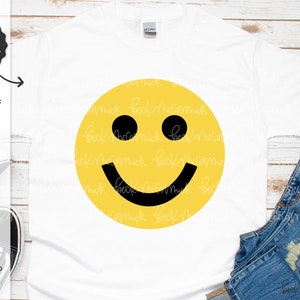 Happy Face SVG - Cricut SVG - Cricut File - Cricut Download - Silhouette File - Funny Mom Shirt SVG - Cute Svg File - Happy Svg