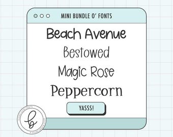 Ordentliches Handschrift-Font-Bundle: Lustige Cricut-Fonts, Preppy-Fonts