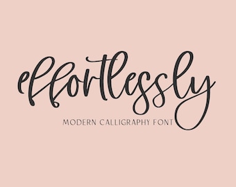 Effortlessly Script Font: Modern Calligraphy with Ligatures