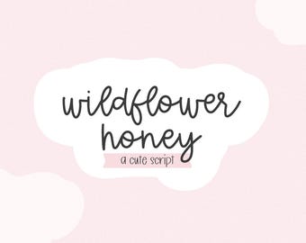 Wildblumen Honig Schreibschrift: Schreibschrift für Cricut & Procreate, Goodnotes Fonts