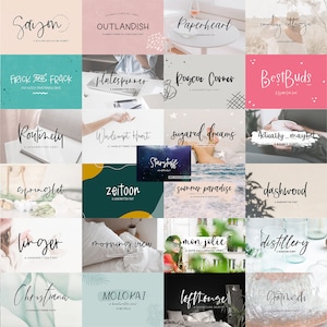 Handlettered Font Bundle: 360+ Rustic, Calligraphy, & Cricut Fonts, Goodnotes Fonts image 4