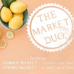 The Market Duo - Serifenschriftarten, Farmhaus-Schriftarten, Cricut-Schriftarten, Moderne Schriftarten, Handgeschriebene Schriftarten, Schriftarten für Cricut, Procreate-Schriftarten, Rustikale Schriftarten