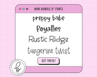 Preppy Font Bundle: Lustige Cricut-Fonts