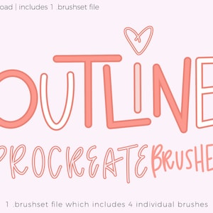 Outline Procreate Brush - Procreate Lettering Brush, Procreate Brush ...