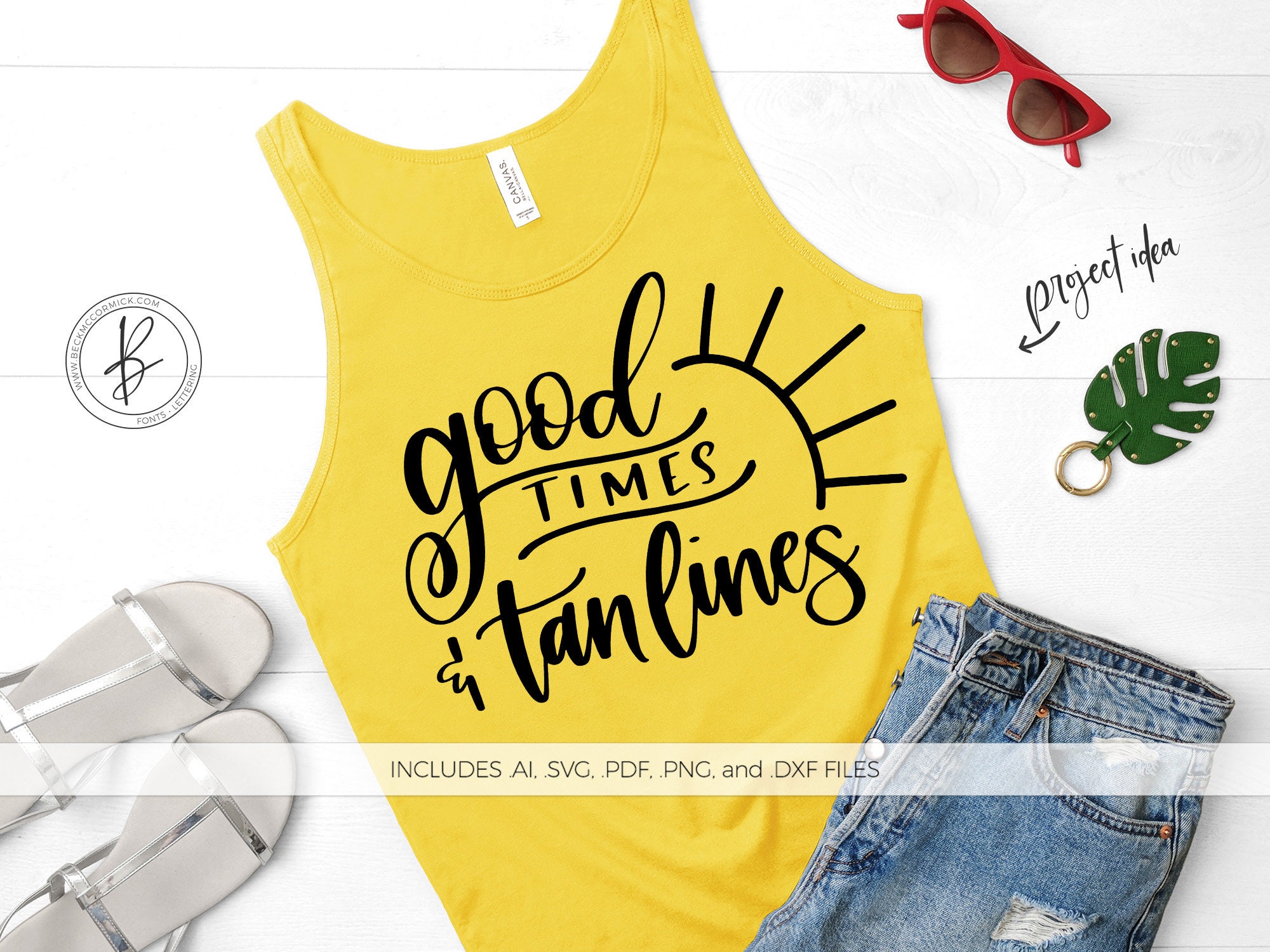 Good Times Tanlines SVG Summer Silhouette File | Etsy