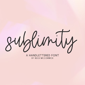 Sublimity Script Font: Bouncy Cursive Font for Cricut & Procreate